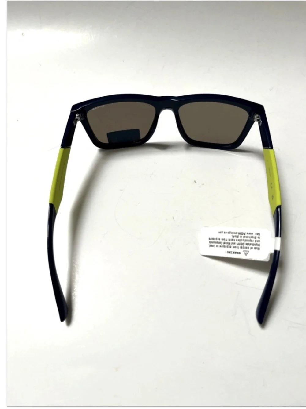 New GUESS Classic Sunglasses GO00067 Acetate Navy Blue Iridescent Lens Green